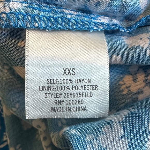 NWT Francesca’s Cobalt Blue Floral Midi Dress size XXS - Picture 5 of 5